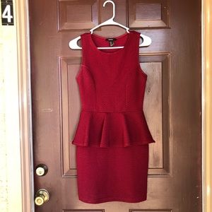 Merlot Peplum Dress